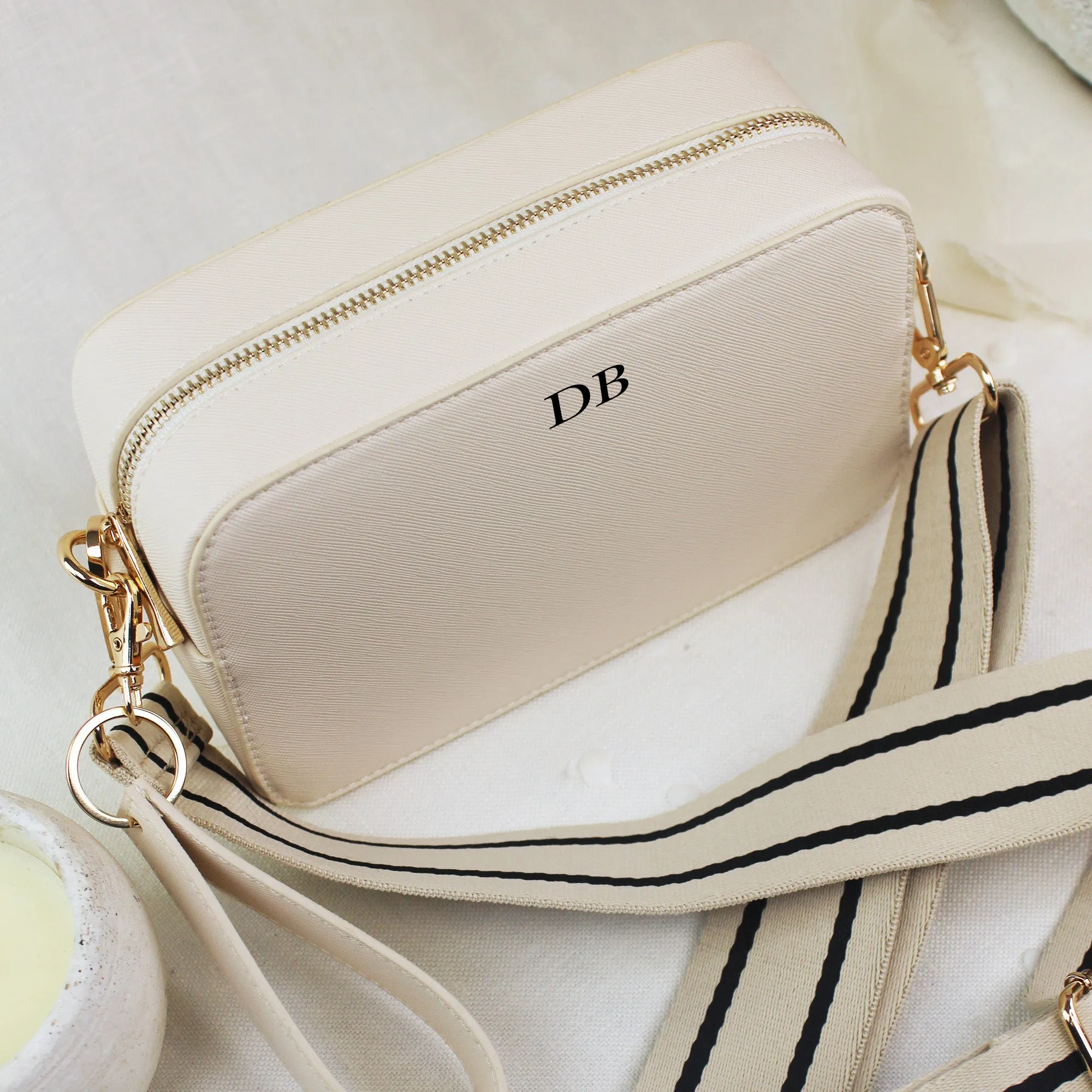 Personalised Shoulder Bag with Strap & Keyring Option