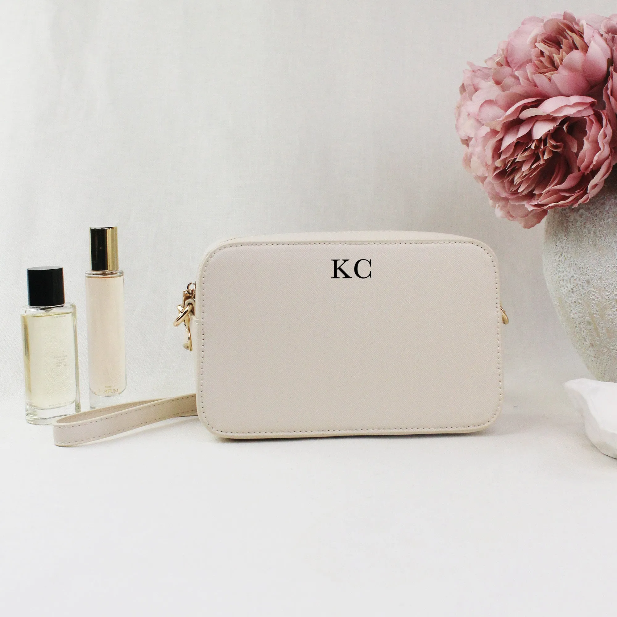 Personalised Shoulder Bag with Strap & Keyring Option