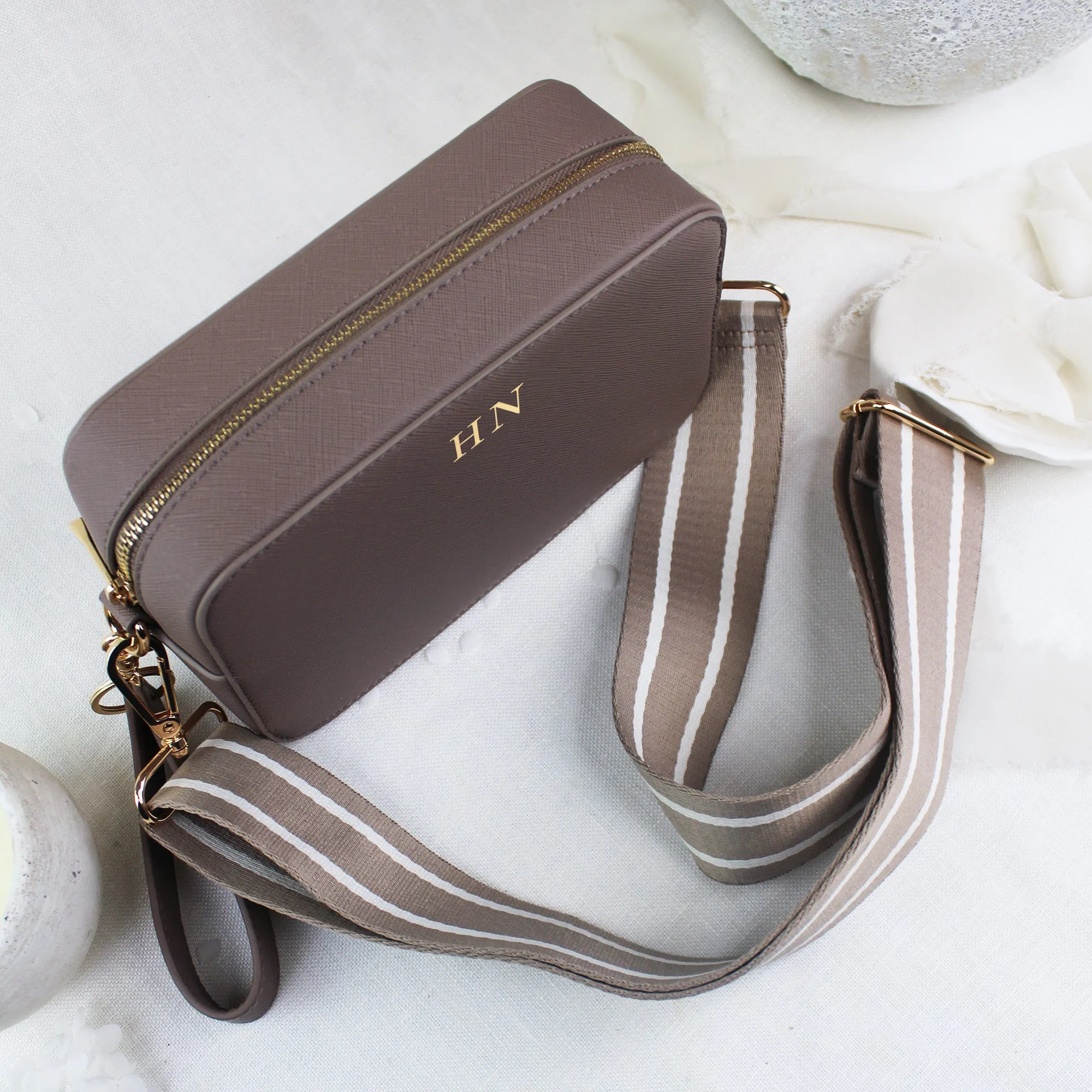 Personalised Shoulder Bag with Strap & Keyring Option