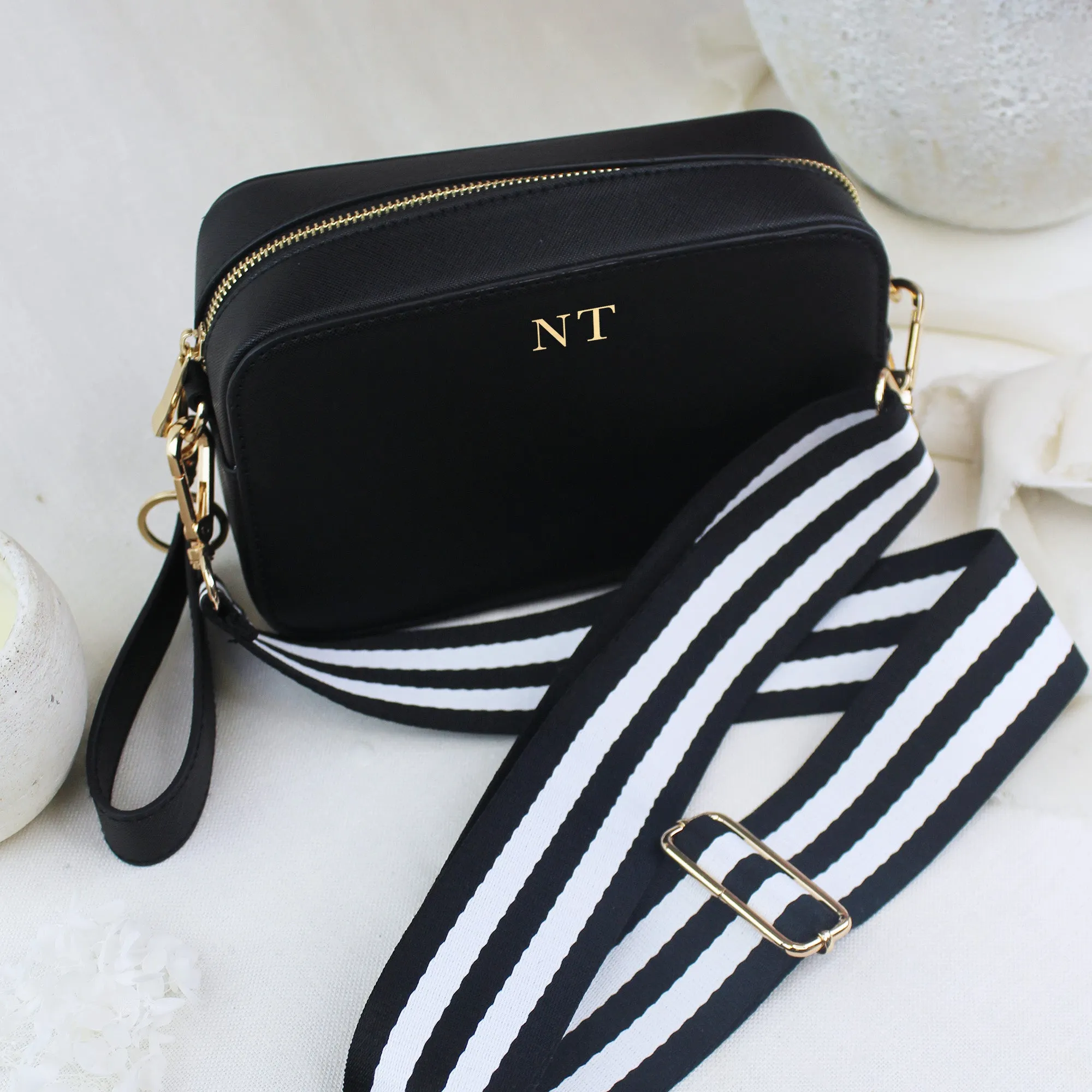 Personalised Shoulder Bag with Strap & Keyring Option