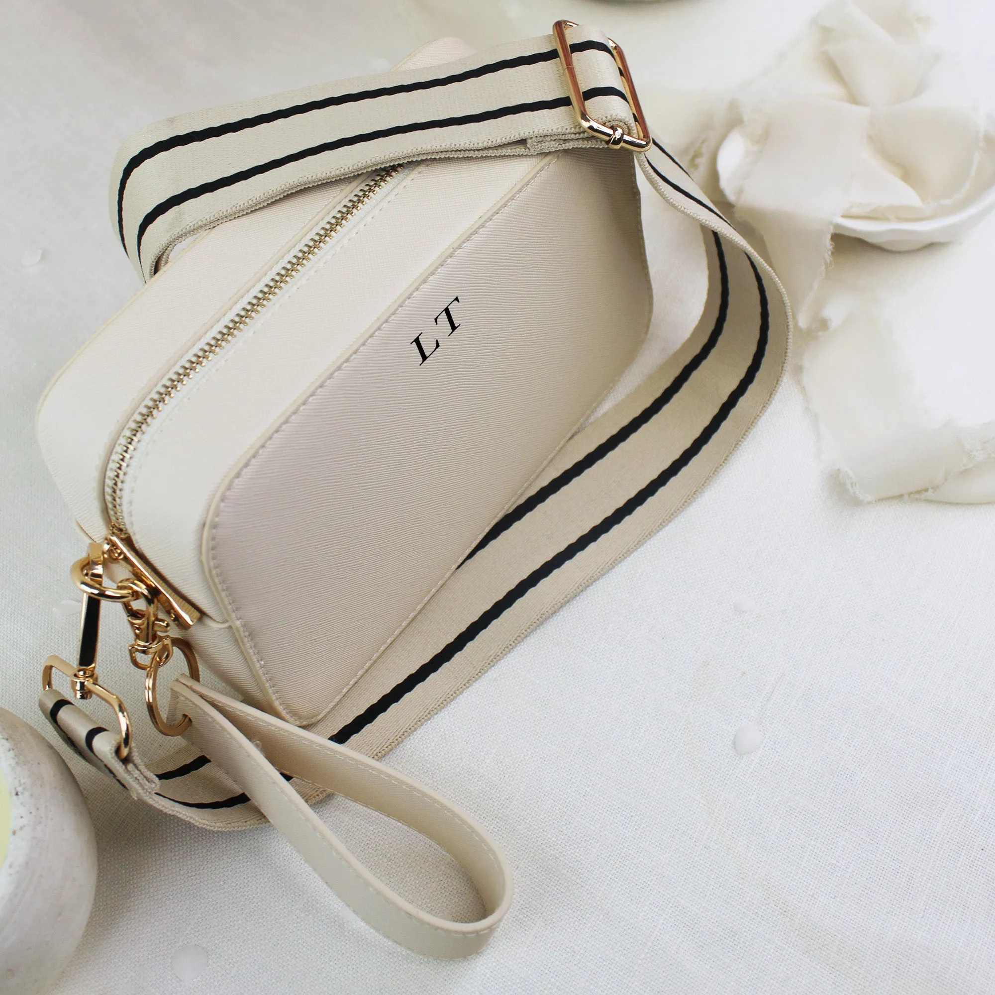 Personalised Shoulder Bag with Strap & Keyring Option