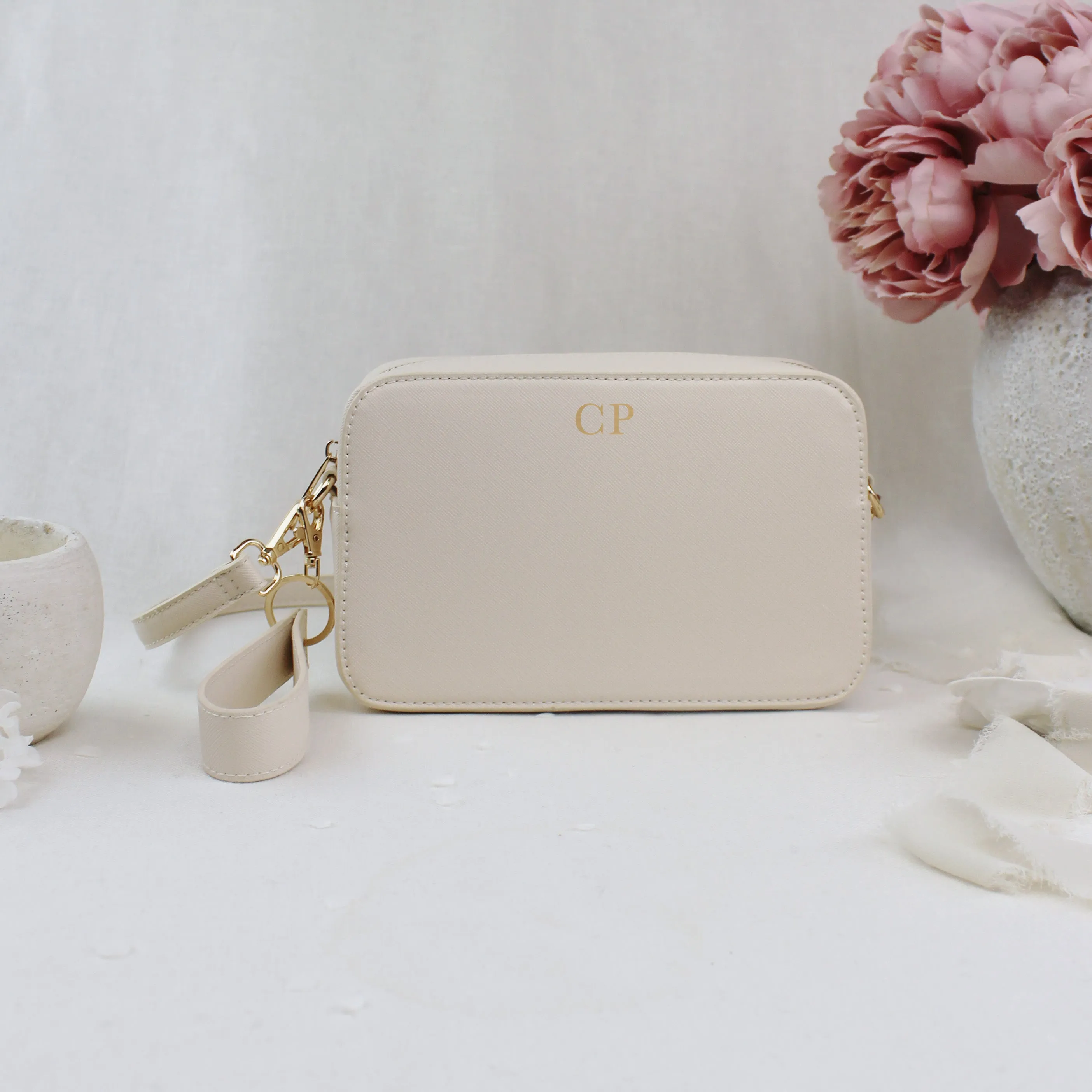 Personalised Shoulder Bag with Strap & Keyring Option
