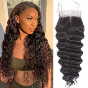 Peruvian Loose Deep Bundles With 4×4 Closure 10A Grade 100% Human Remy Hair MYLOCKME