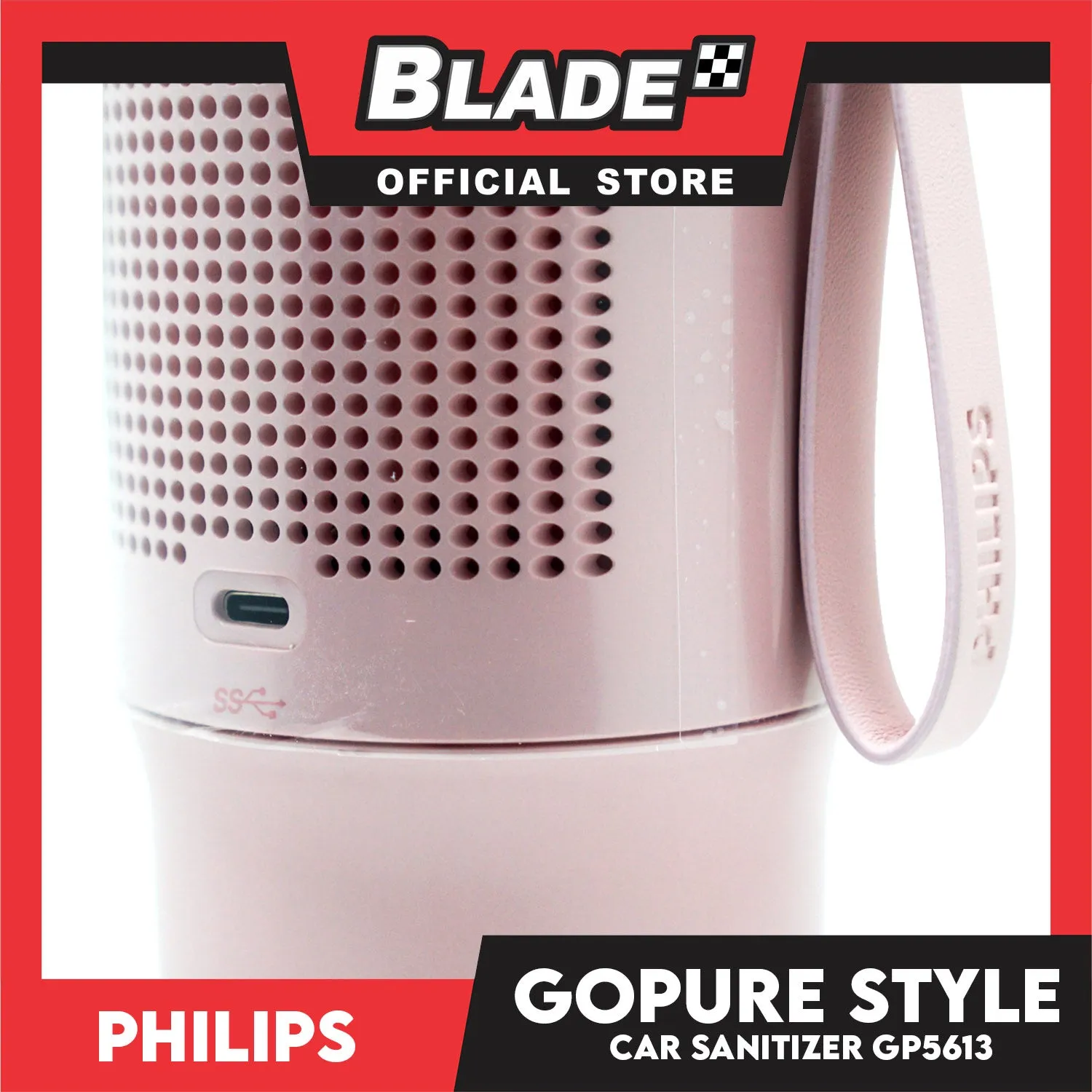 Philips GoPure Style Car Air Sanitizer GP5613 (Pink) for Car Air Sanitizer Destroy Airborne Microbes