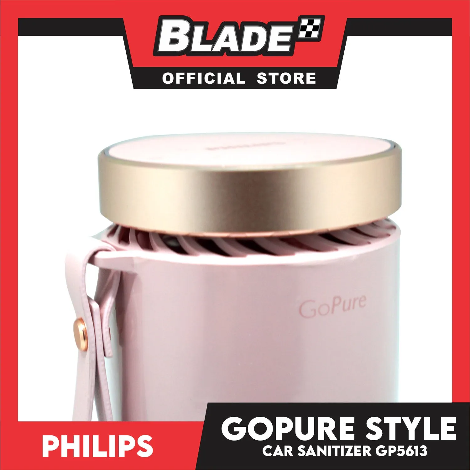 Philips GoPure Style Car Air Sanitizer GP5613 (Pink) for Car Air Sanitizer Destroy Airborne Microbes
