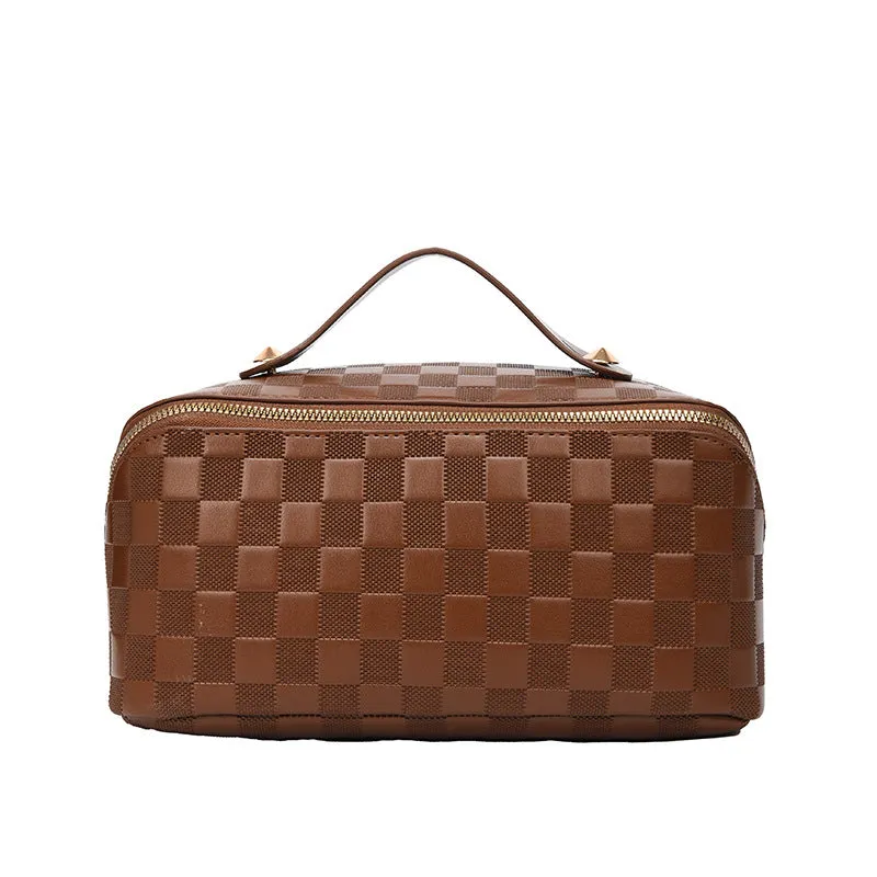 Plaid Super Hot Cosmetics Storage High Cosmetic Bags