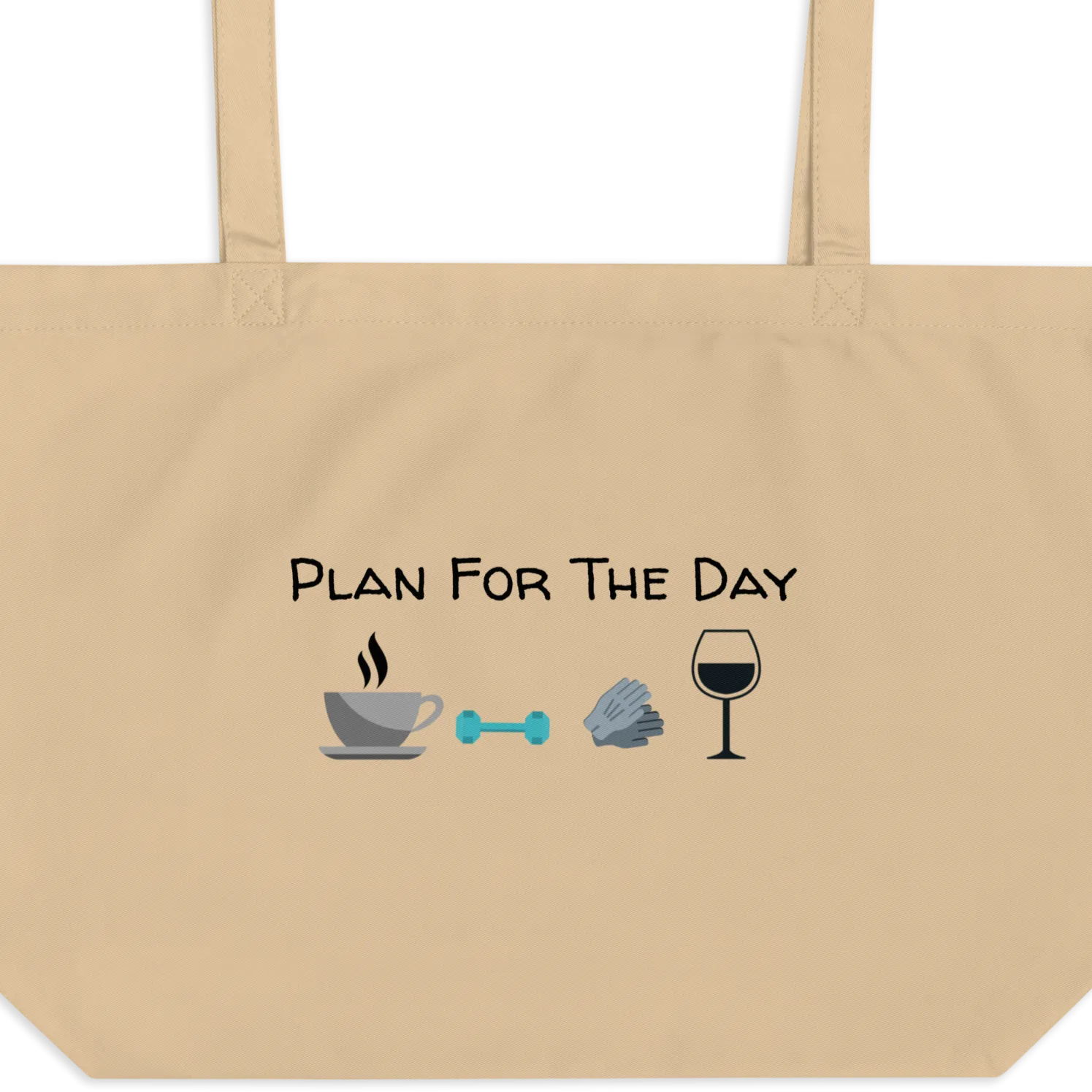 Plan for the Day - Obedience X-Large Tote/ Shopping Bags