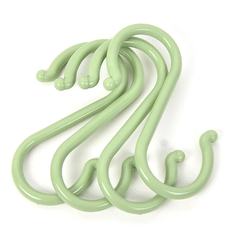Plastic S-shaped Multifunctional Wardrobe Door Back Hook