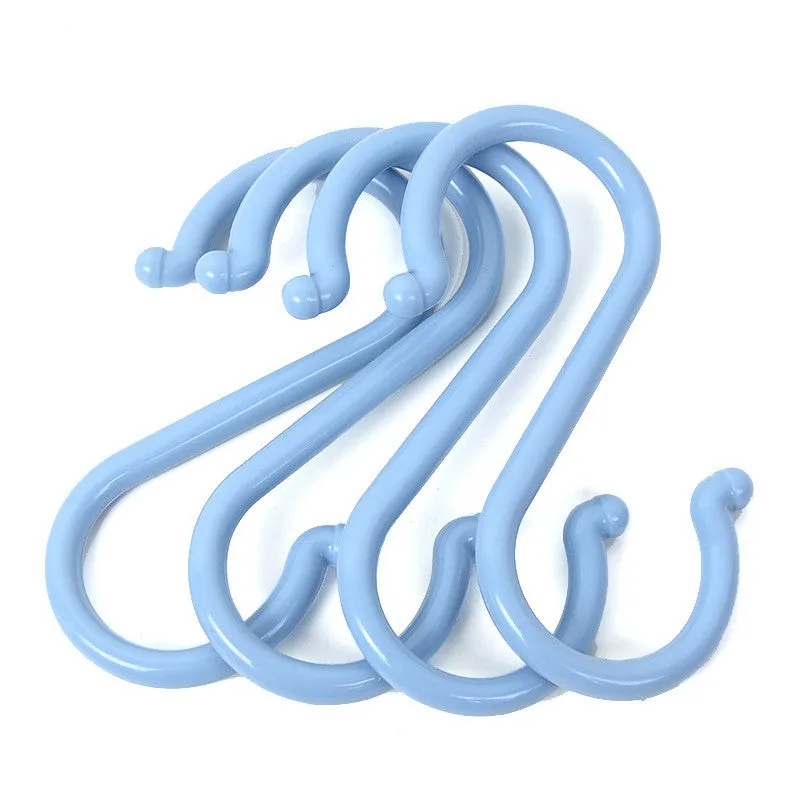 Plastic S-shaped Multifunctional Wardrobe Door Back Hook