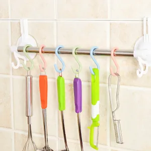Plastic S-shaped Multifunctional Wardrobe Door Back Hook