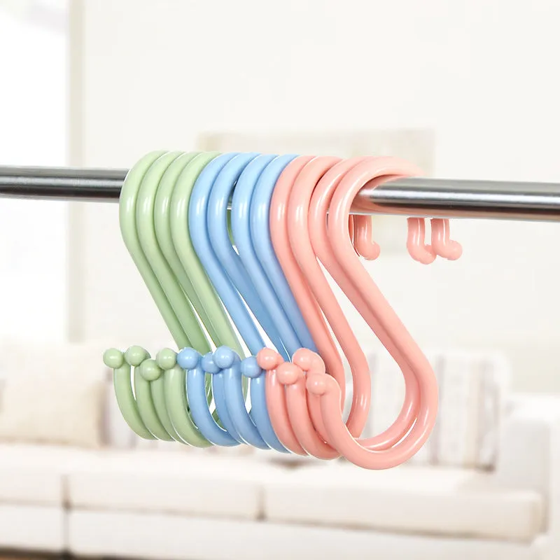 Plastic S-shaped Multifunctional Wardrobe Door Back Hook