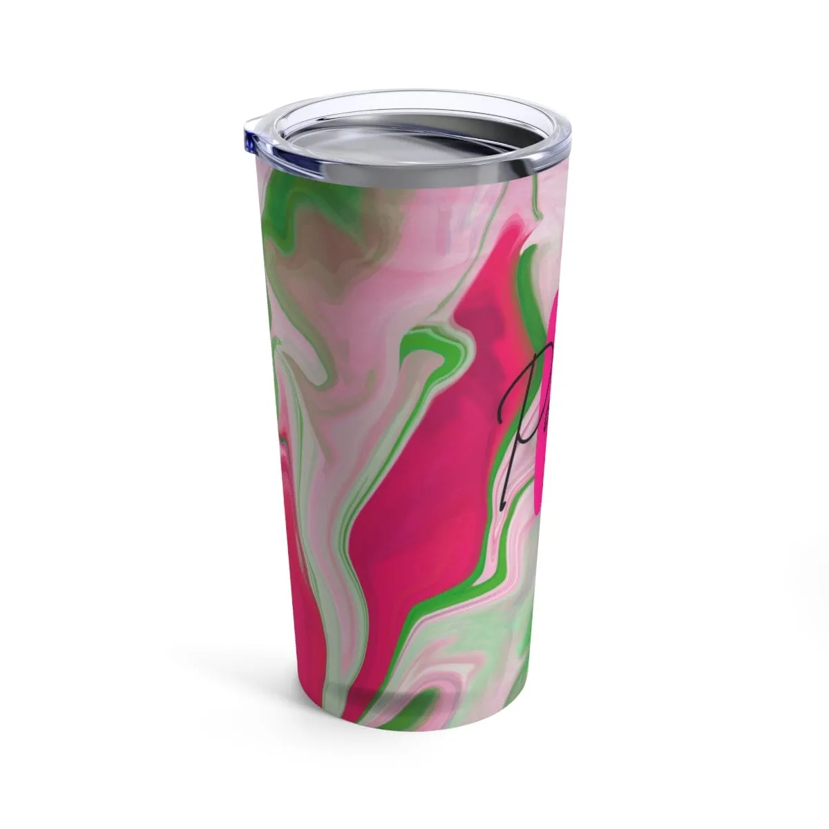 PNK Pink & Green Watercolor Customized Tumbler