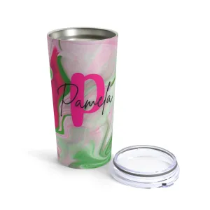 PNK Pink & Green Watercolor Customized Tumbler