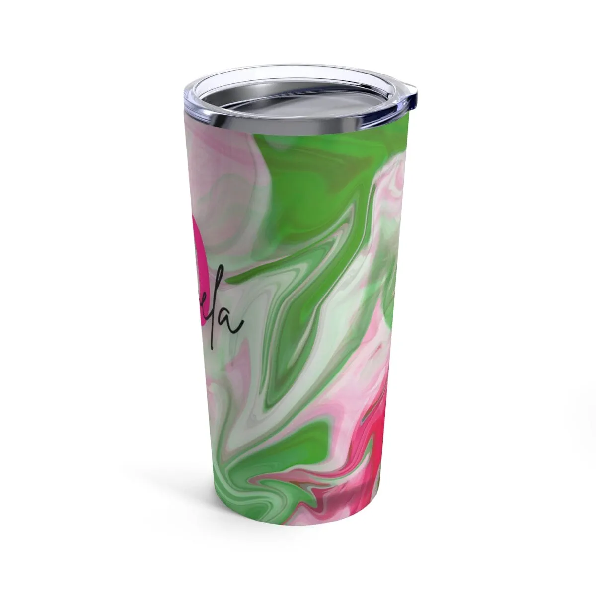 PNK Pink & Green Watercolor Customized Tumbler