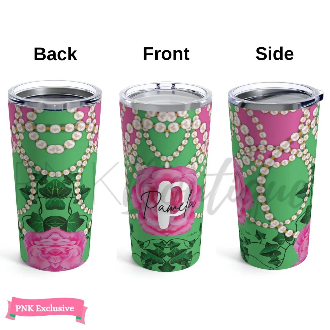 PNK Signature Pink & Green Customized Tumbler