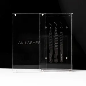 Pro Grip Tweezer Set - Set of 3 Fiber Tip Tweezers w/ Magnetic Case