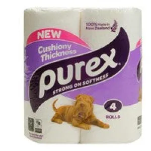 Purex White 2 Ply Toilet Paper 4Pk