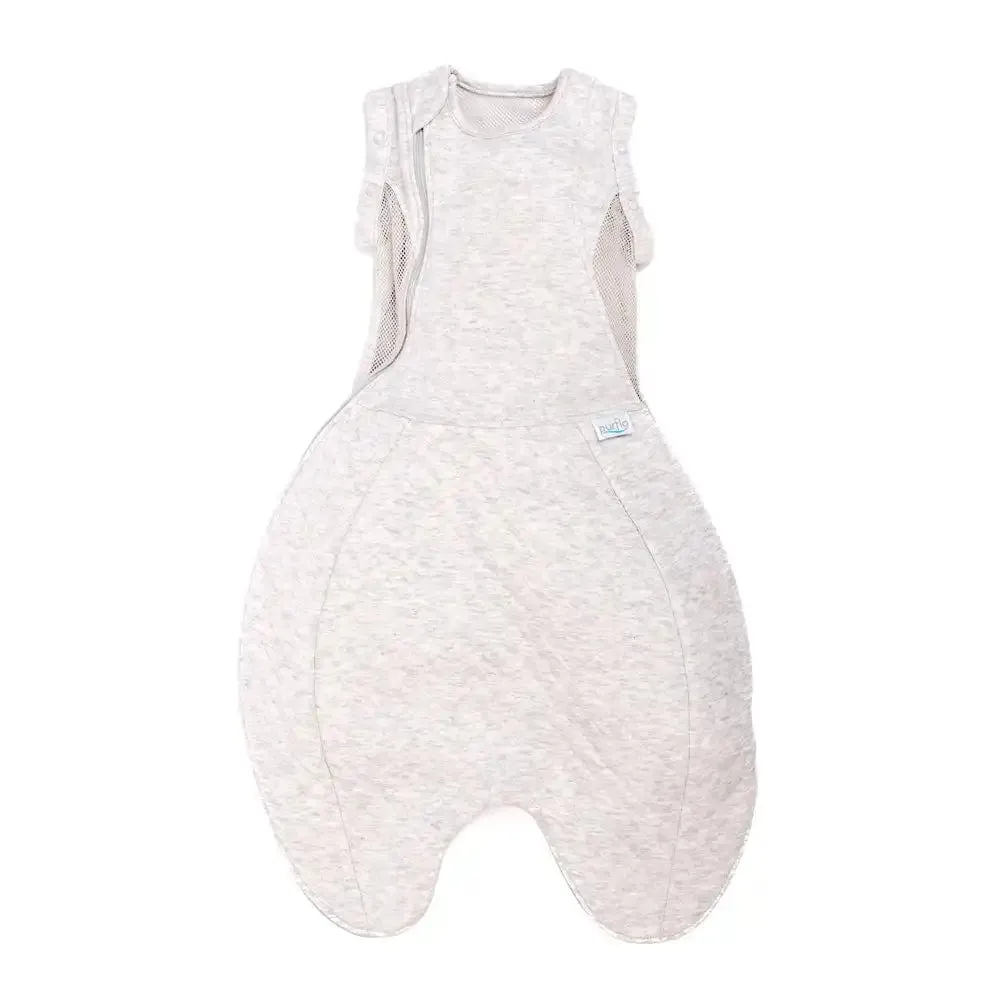 Purflo Swaddle To Sleep Bag 2.5 TOG 0-4 Month - Minimal Grey