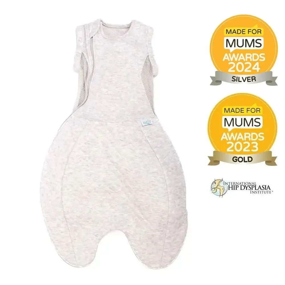 Purflo Swaddle To Sleep Bag 2.5 TOG 0-4 Month - Minimal Grey