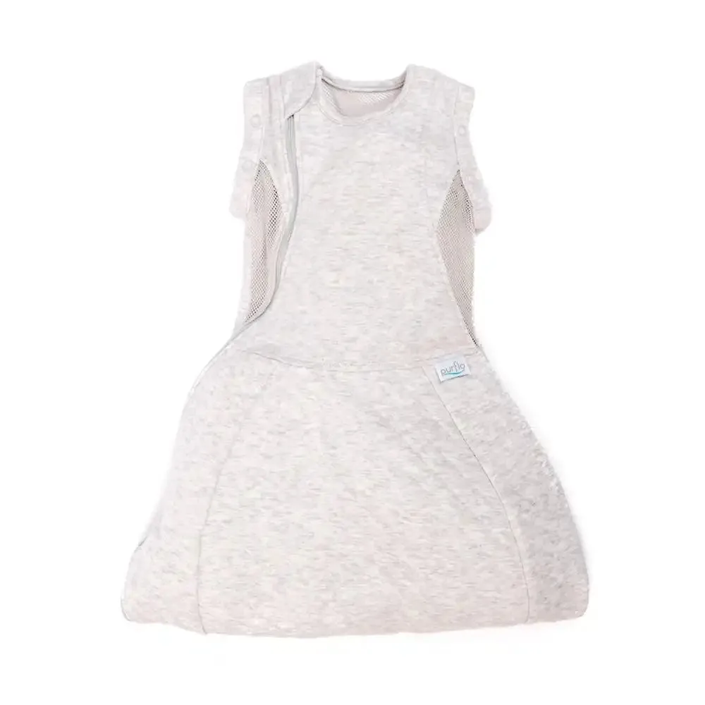 Purflo Swaddle To Sleep Bag 2.5 TOG 0-4 Month - Minimal Grey