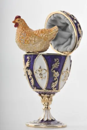 Purple Faberge Egg with chicken