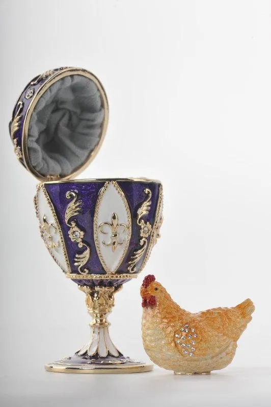 Purple Faberge Egg with chicken