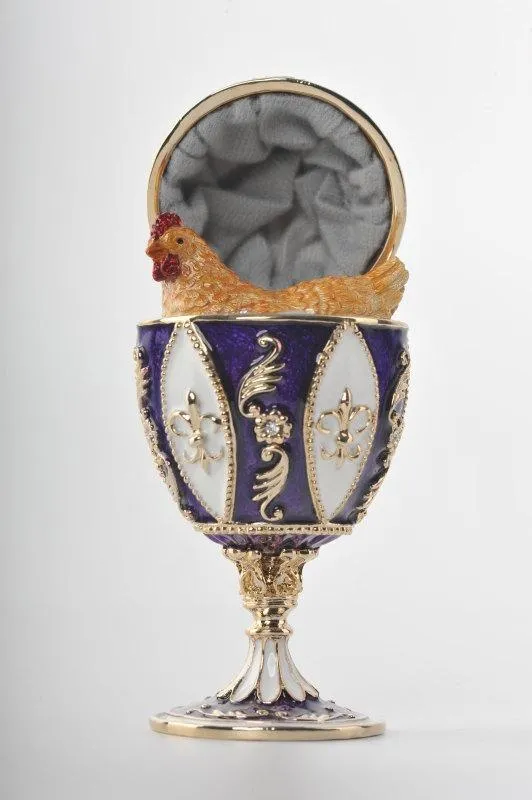 Purple Faberge Egg with chicken