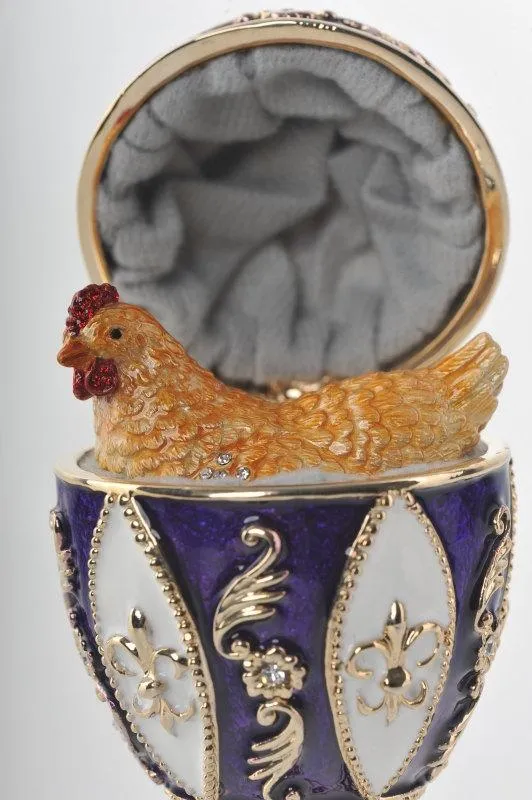 Purple Faberge Egg with chicken