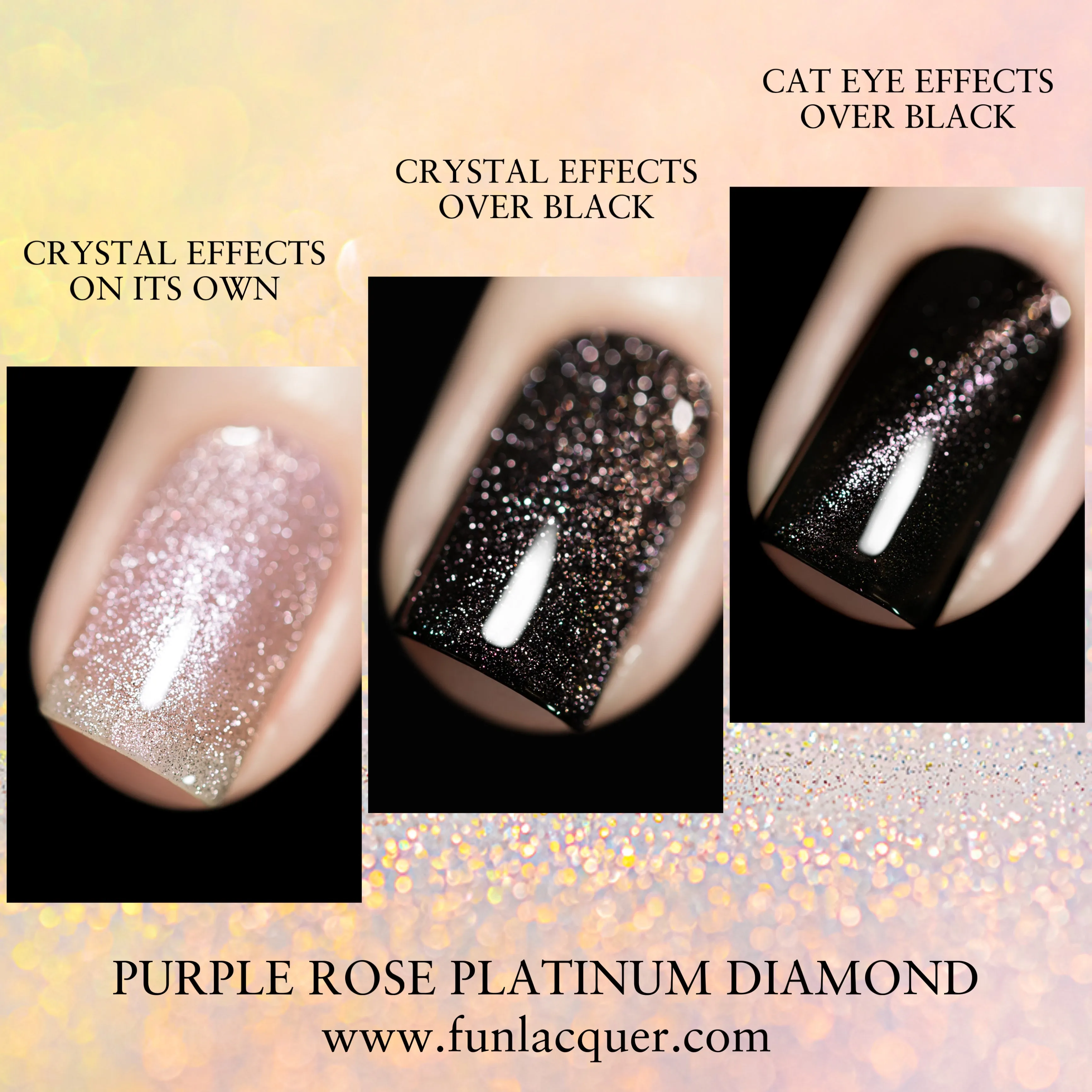 Purple Rose Platinum Diamond Magnetic Nail Polish