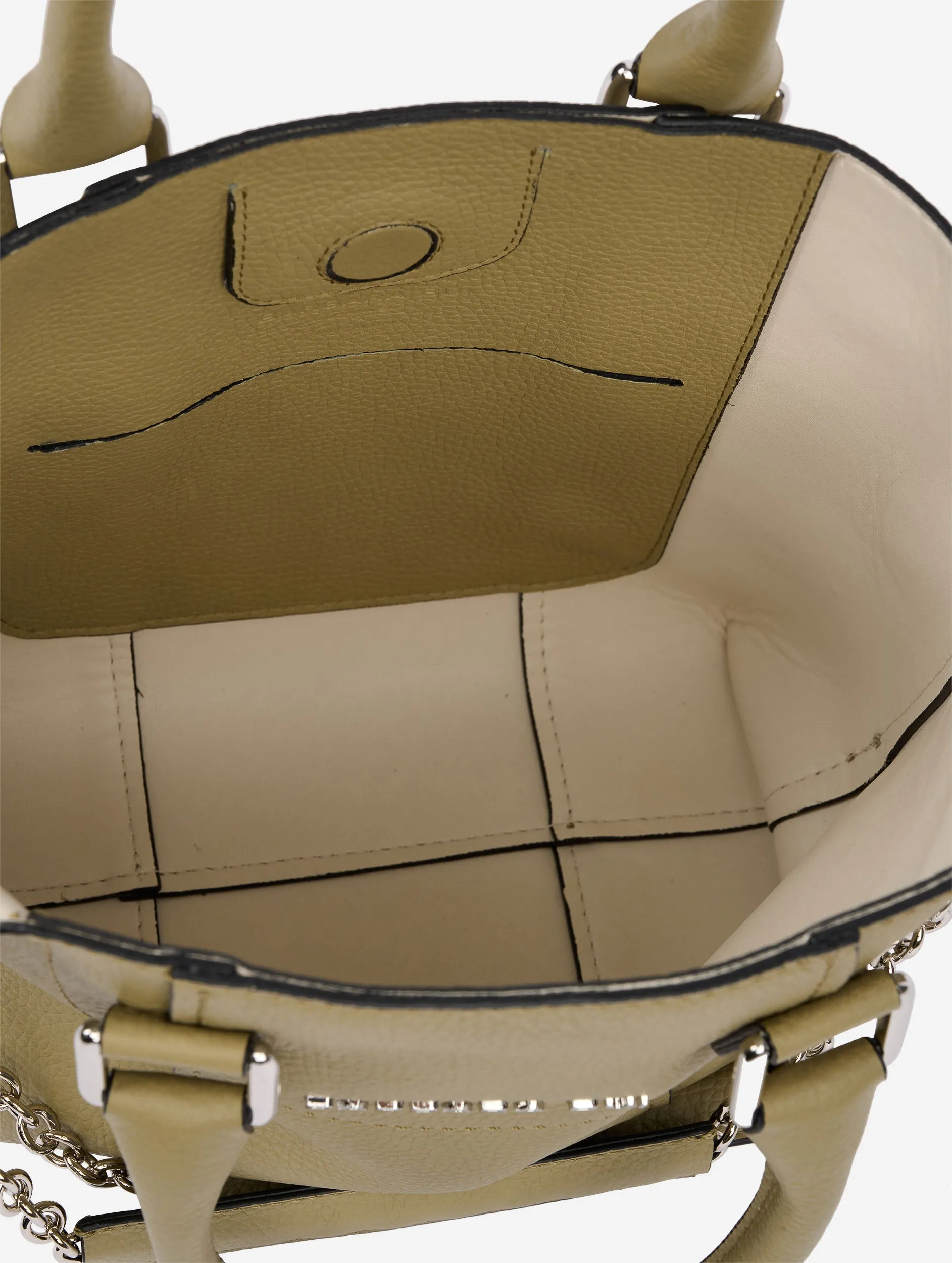 "Little Chamallow" bag in linden green leather