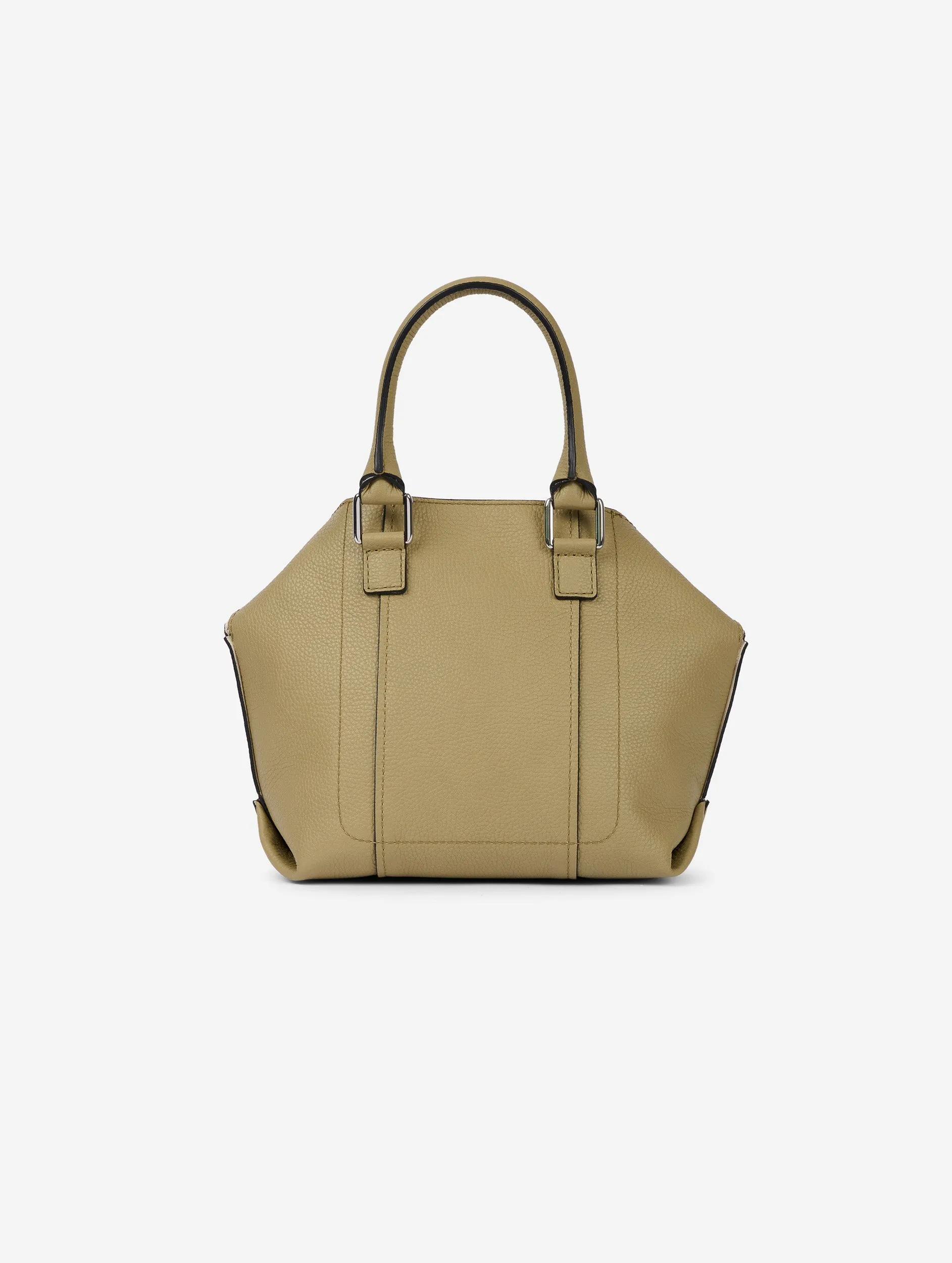 "Little Chamallow" bag in linden green leather