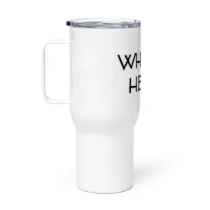 "Whisky Helps" Travel mug with Handle