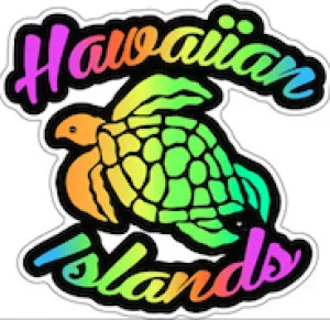 Rainbow Honu Decal