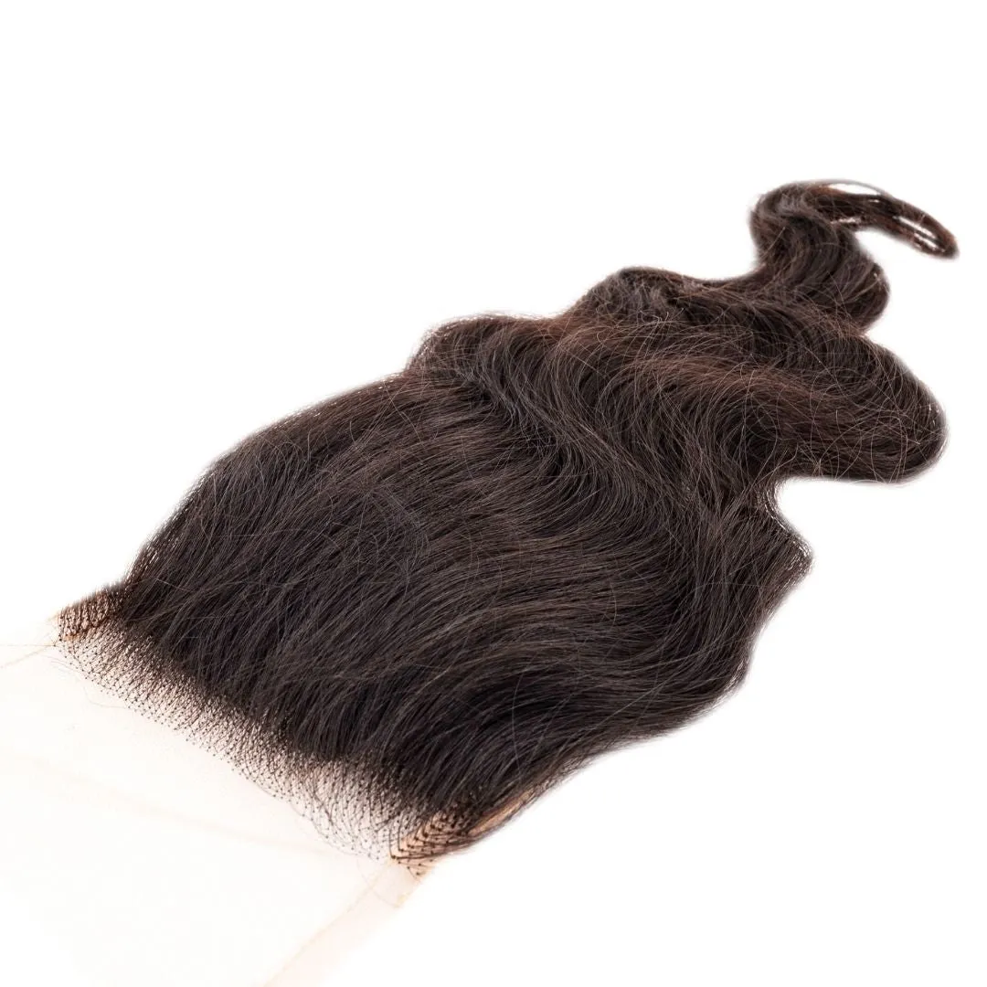 Raw Indian Wavy Closure 4" x 4"