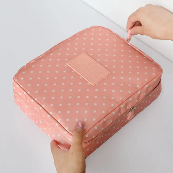 Realaiot Womens Cosmetic Toiletry Bags Travel Makeup Bag Girl's Cute Printing organizer make up Pouch Men high quality Washing Bag New