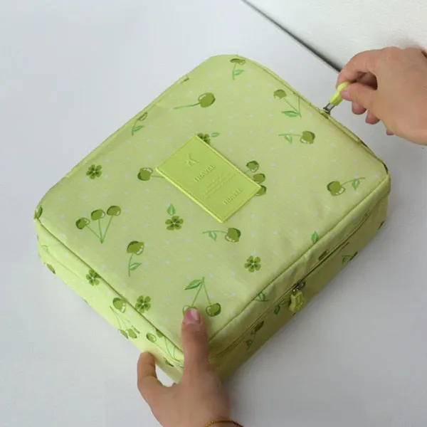 Realaiot Womens Cosmetic Toiletry Bags Travel Makeup Bag Girl's Cute Printing organizer make up Pouch Men high quality Washing Bag New