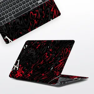 Red Heart Art Laptop Skin