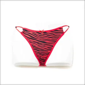 Red Tiger Print Bikini Panty