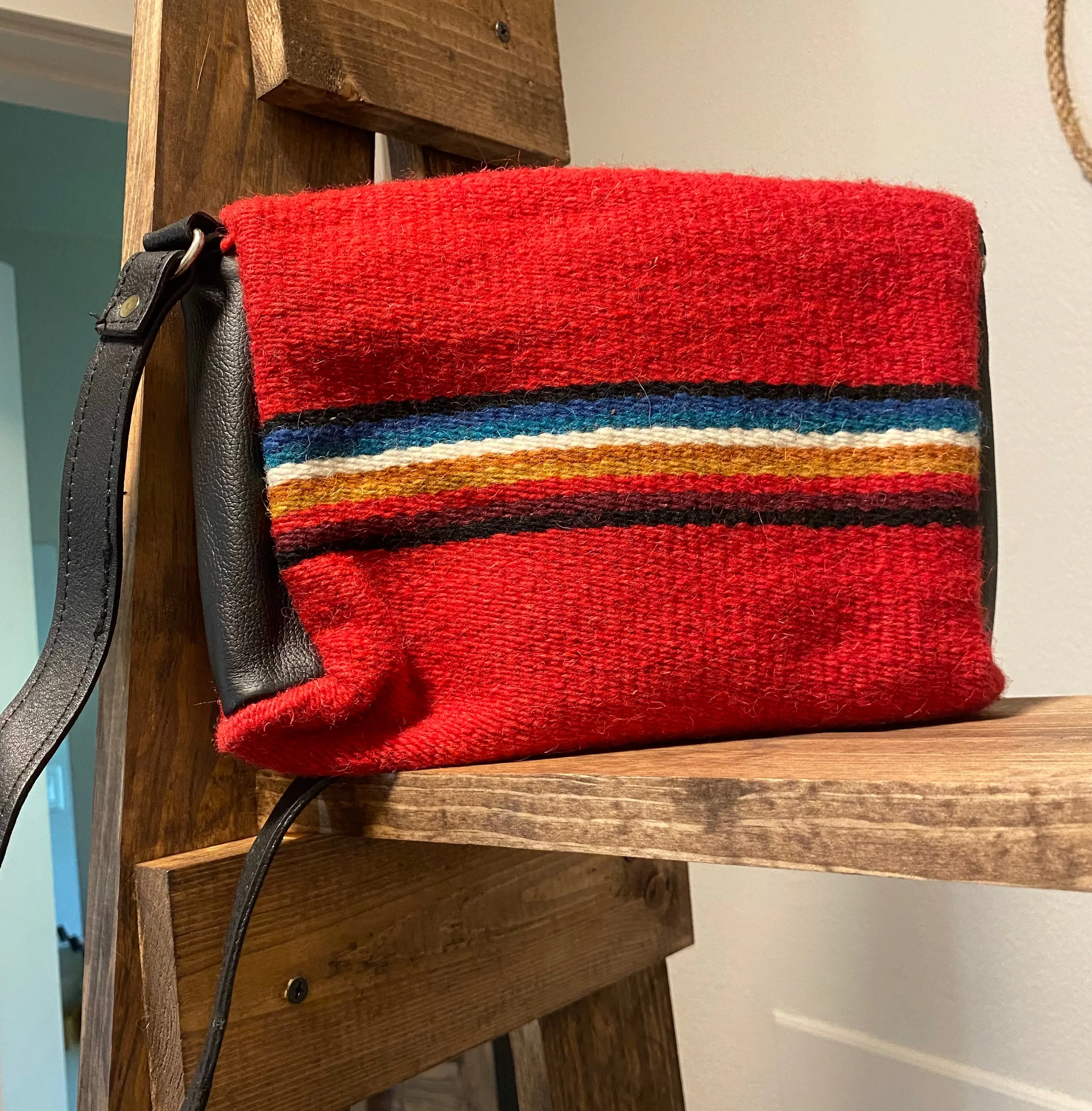 Red Wool Wayne Purse