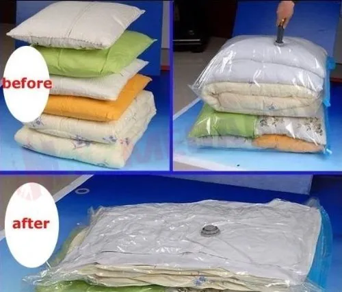 Reusable Vacuum Seal Travel Bag 60 x 80cm* 1pcs,4pcs,8pcs