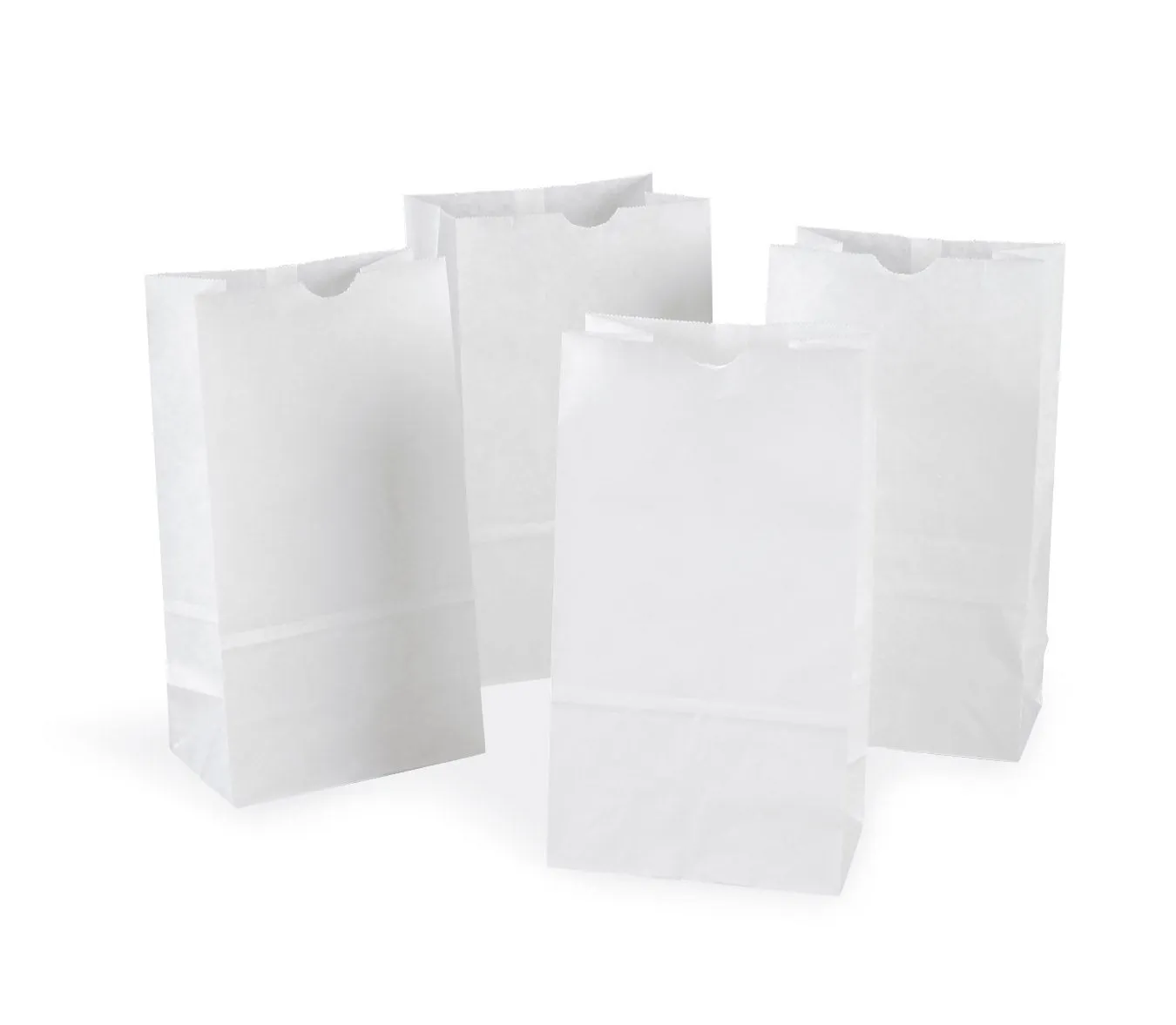 RiteEarth - 6 Lbs Plain White Paper Bag, Pack of 500, 2Bn/Case (1000/Case) - PB060W