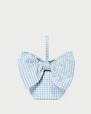 Ruby Blue Gingham Bow Bag