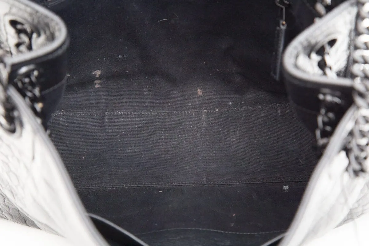 Saint Laurent Black Embossed Niki Shopping Tote