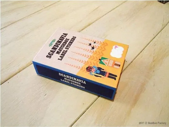 Scandinavia Matchbox Label Stickers