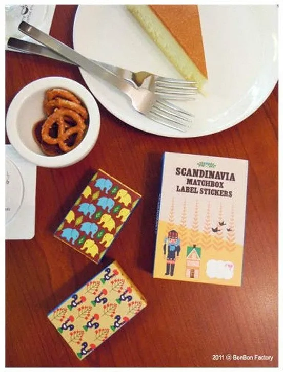 Scandinavia Matchbox Label Stickers