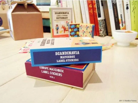 Scandinavia Matchbox Label Stickers