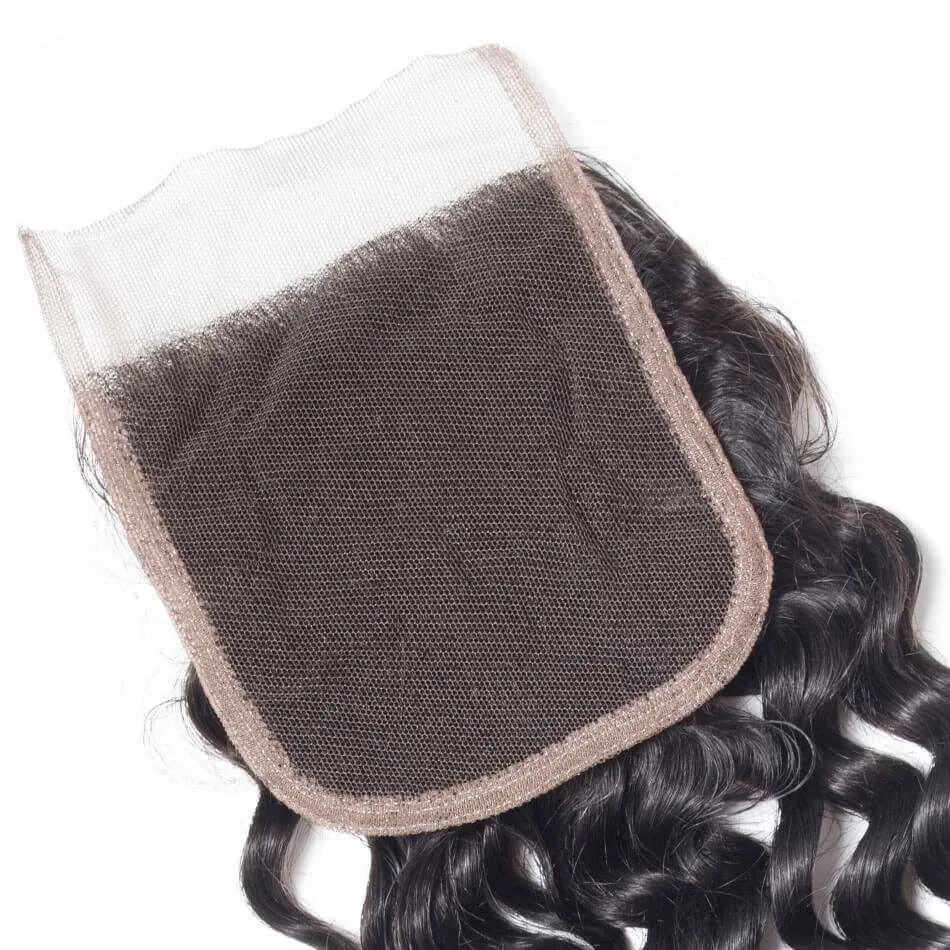 Sdamey Brazilian Deep Wave Human Hair 7X7 Lace Closure