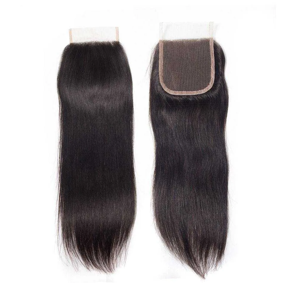 Sdamey Brazilian Strtaight Virgin Human Hair 4x4 Lace Closure