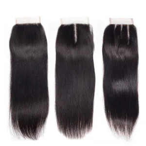 Sdamey Brazilian Strtaight Virgin Human Hair 4x4 Lace Closure
