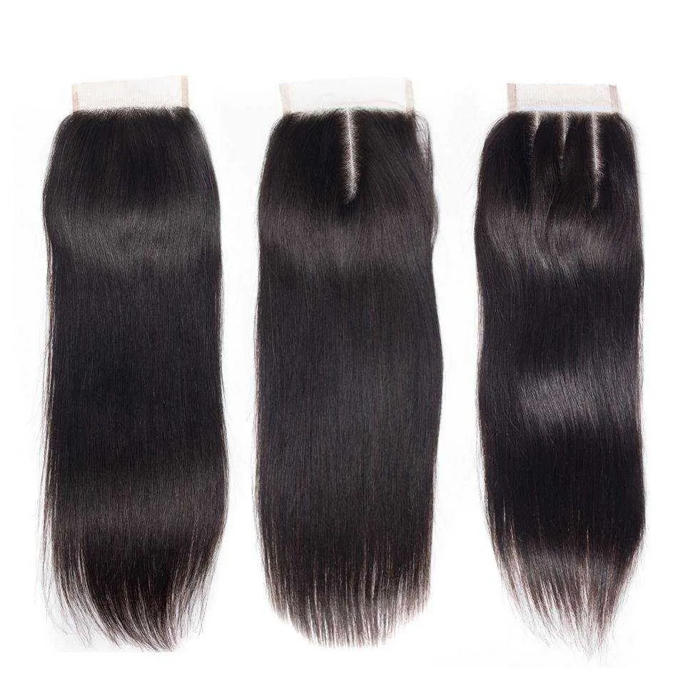 Sdamey Brazilian Strtaight Virgin Human Hair 4x4 Lace Closure